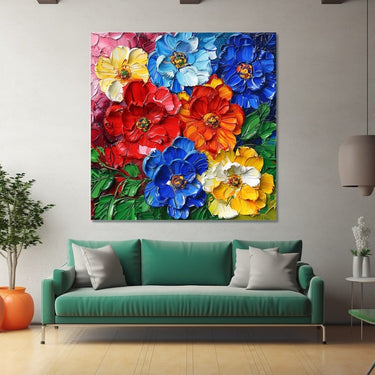 Flowers Palette Knife Painting
